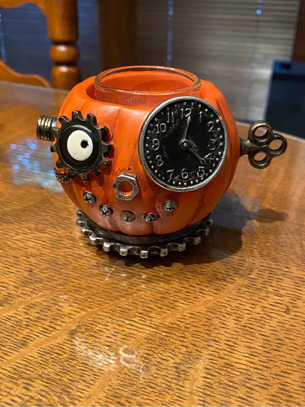 Yankee Candle 2015 Steam Punk Steam Punkin Pumpkin Tea Light Holder Halloween